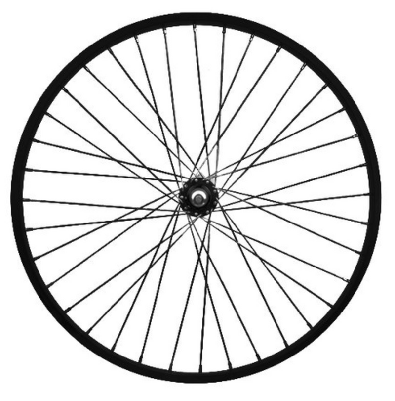 HD Wheels Black Front Non-Disc Brake Ready Side