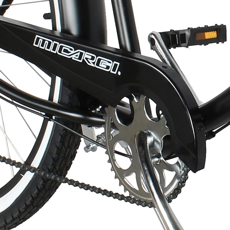 Beach Cruiser Micargi Rover 7SP 24 Male Black Crank