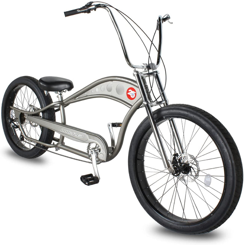 Beach Cruiser Micargi Vancouver HIgh-Rise Matte Grey Front