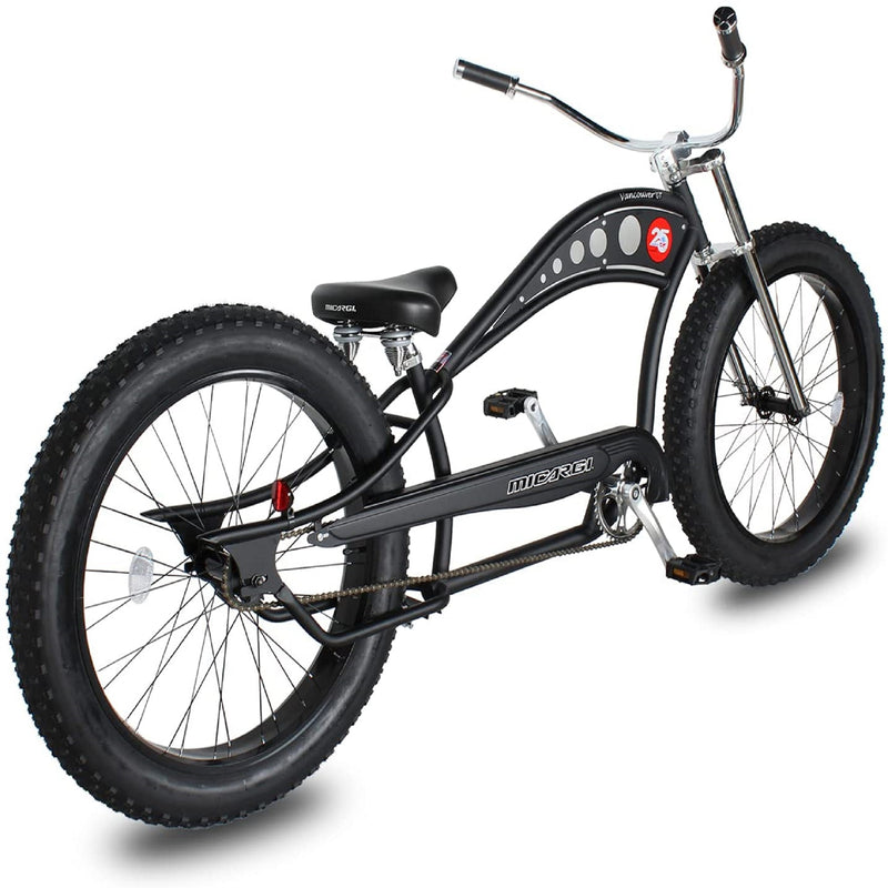 Beach Cruiser Micargi Vancouver Moon Matte Black Rear