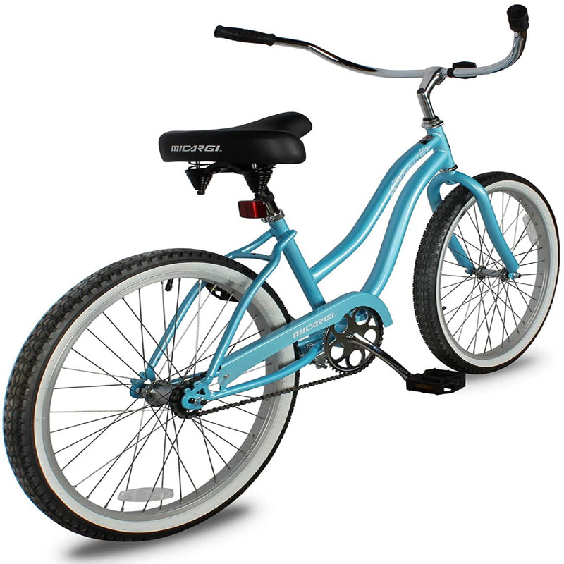 Bicycle Beach Cruiser Micargi Pantera 24" Blue Rear