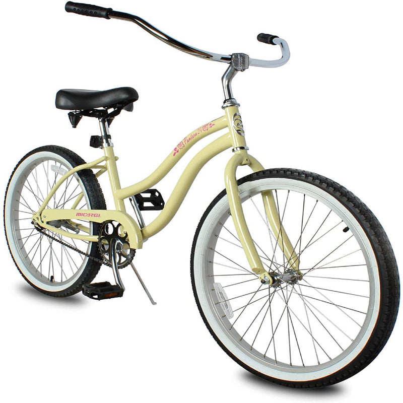 Bicycle Beach Cruiser Micargi Pantera 24" Vanilla Front