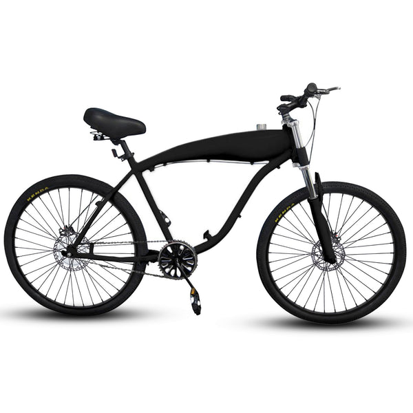 BBR Complete 26 Inch Motor-Ready Motorized Bicycle W/ 2.4L In-Frame Gas Tank - black - Main