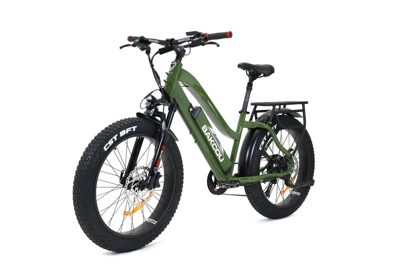 Bakcou Flatlander 750W Step-Through Bafang Ultra Fat Tire Hunting Electric Bike