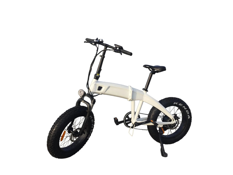 Electric Bike Coastal Cruiser 780 Folding Fat Tire Step Over White Left Front