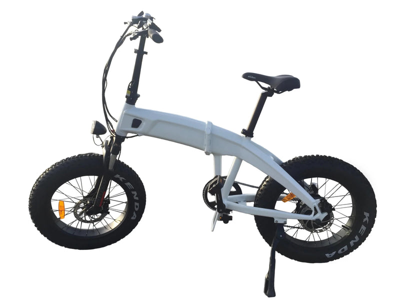 Electric Bike Coastal Cruiser 780 Folding Fat Tire Step Over White Left