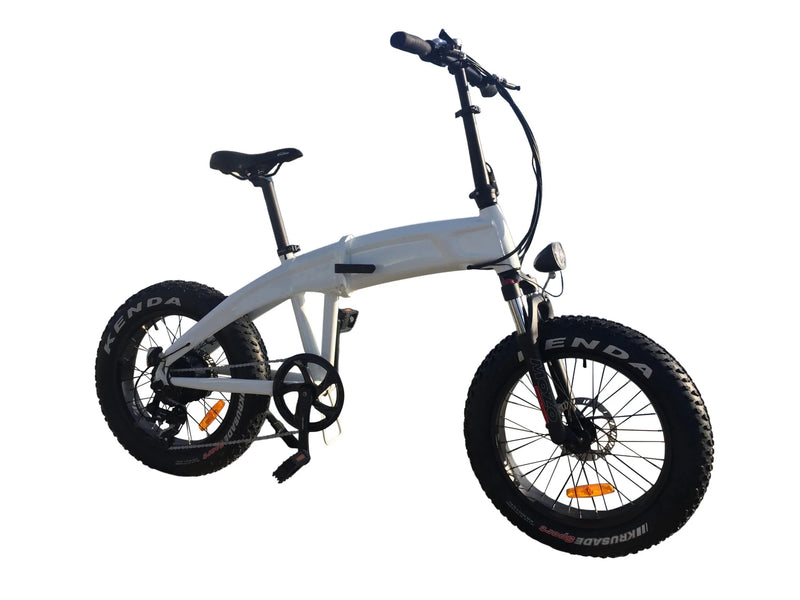 Electric Bike Coastal Cruiser 780 Folding Fat Tire Step Over White Right