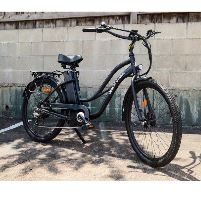 Electric Bike Coastal Cruiser 500W Classic Step Thru Black Front