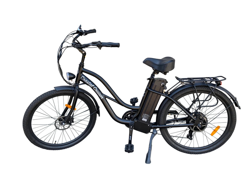 Electric Bike Coastal Cruiser 500W Classic Step Thru Black Left