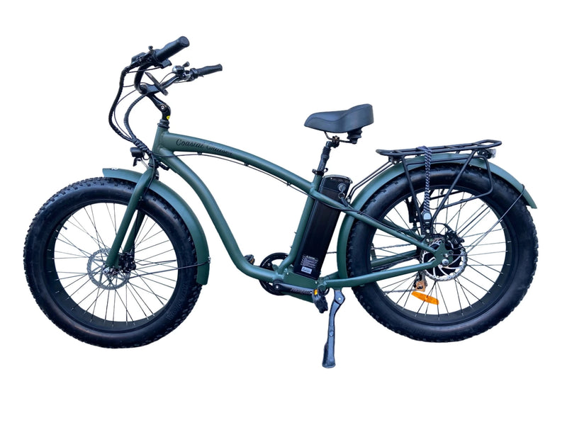 Electric Bike Coastal Cruiser 750W Fat Tire Green Left