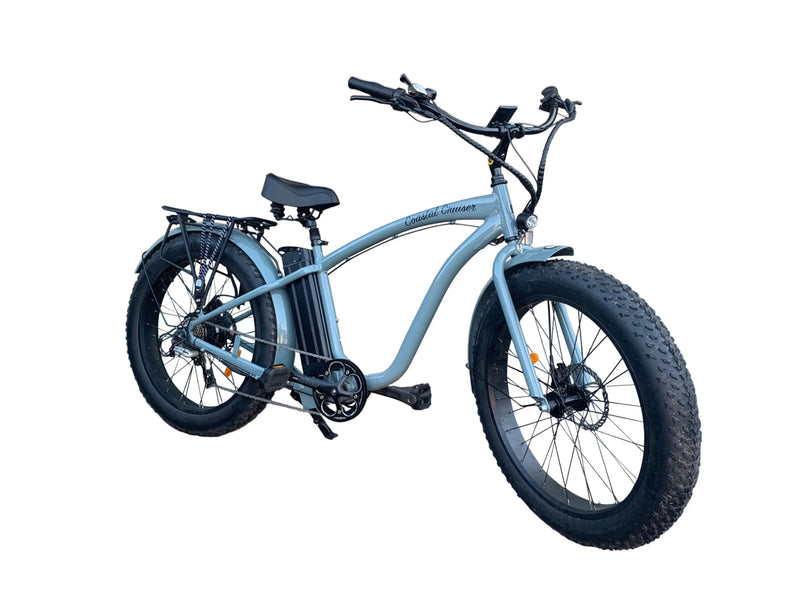 Electric Bike Coastal Cruiser 750W Fat Tire Grey Right Front