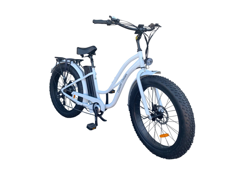 Electric Bike Coastal Cruiser 750W FatST White Right Front