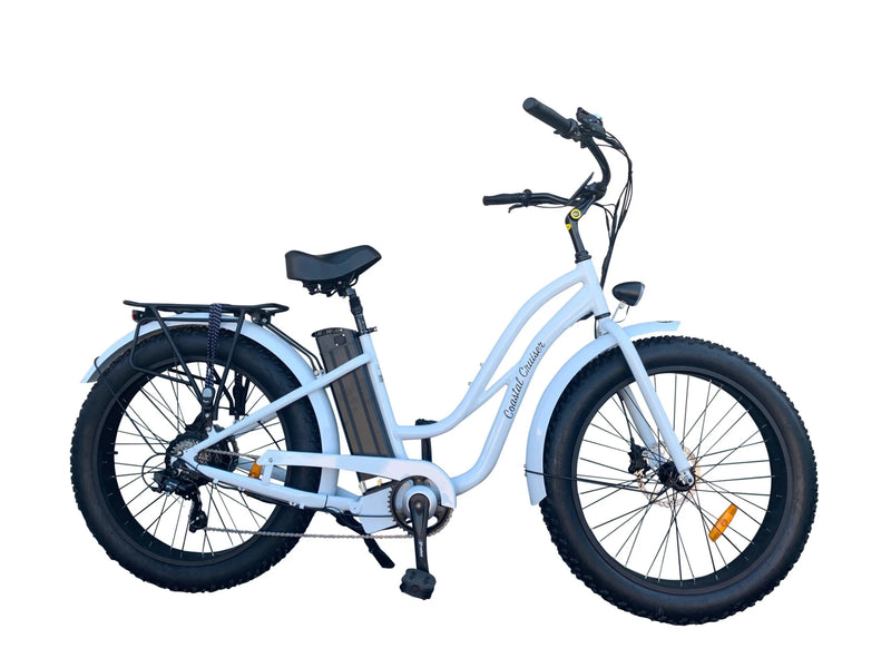 Electric Bike Coastal Cruiser 750W FatST White Right