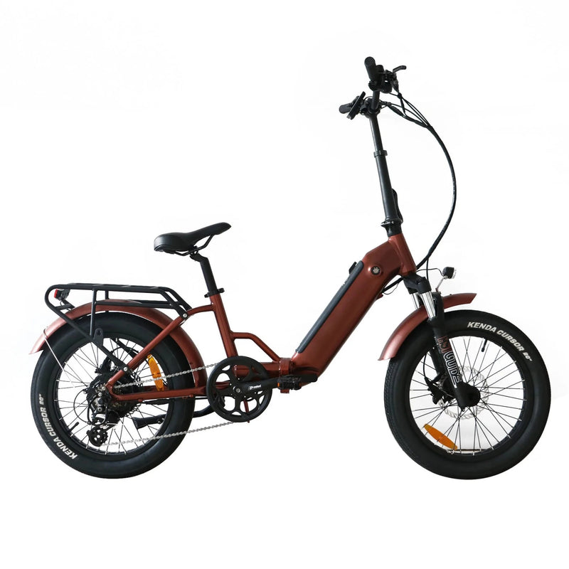 Electric Bike Coastal Cruiser 750 Folding Step-Thru Orange Right