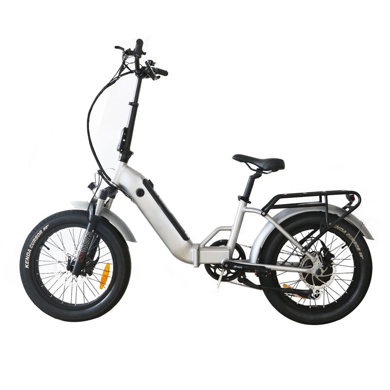 Electric Bike Coastal Cruiser 750 Folding Step-Thru Silver Left