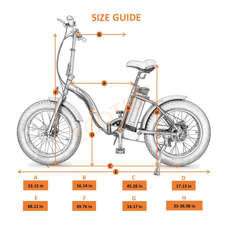 Electric Bike Ecotric Dolphin Size