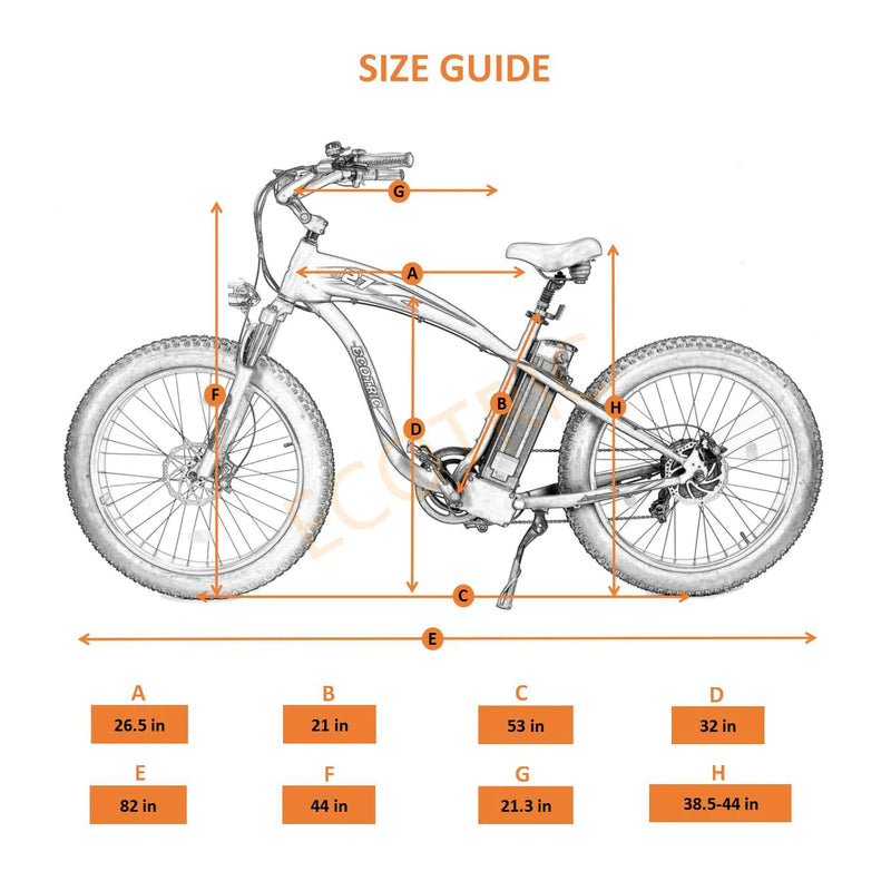 Ecotric 750W Hammer Fat Tire Electric Bike