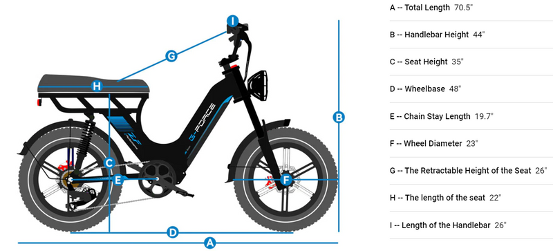 G-Force 750W ZF Moped-Style Electric Bike