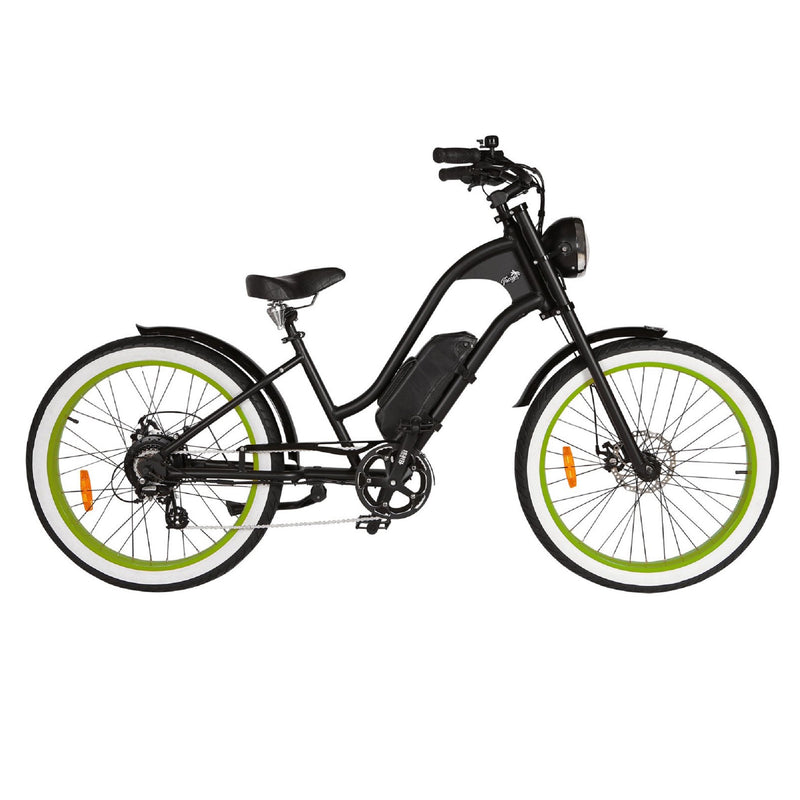 Electric Bike Michael Blast Vacay Lo Black Frame Green Rims