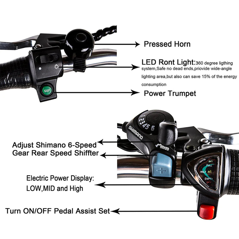 Electric Bike Nakto Camel Men Grip