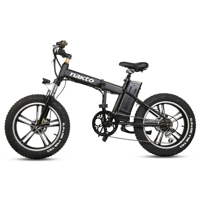 Electric Bike Nakto Folding Mini Cruiser Black Main