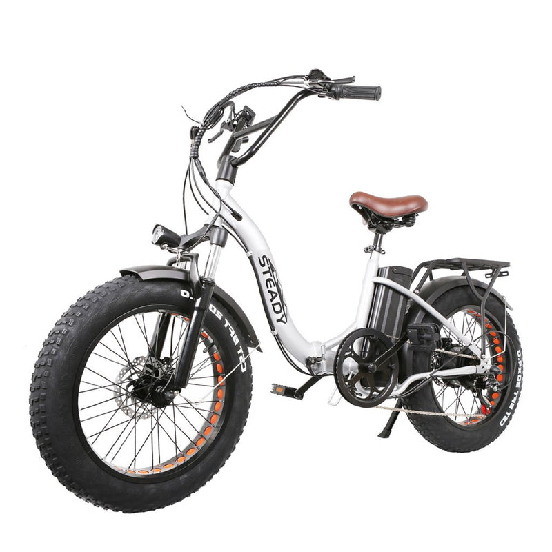 Electric Bike Nakto Ox Folding Silver Front