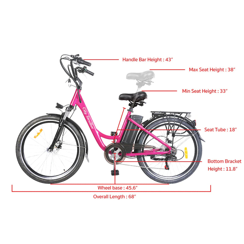 Electric Bike Nakto Strollor Dimensions