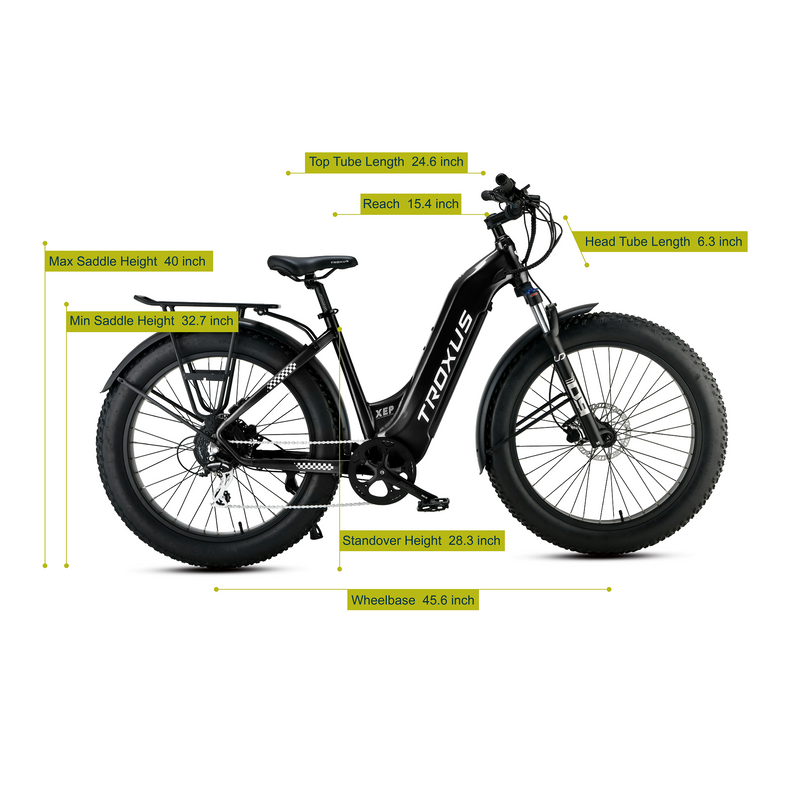 Electric Bike Troxus Explorer Step Thru Dimensions