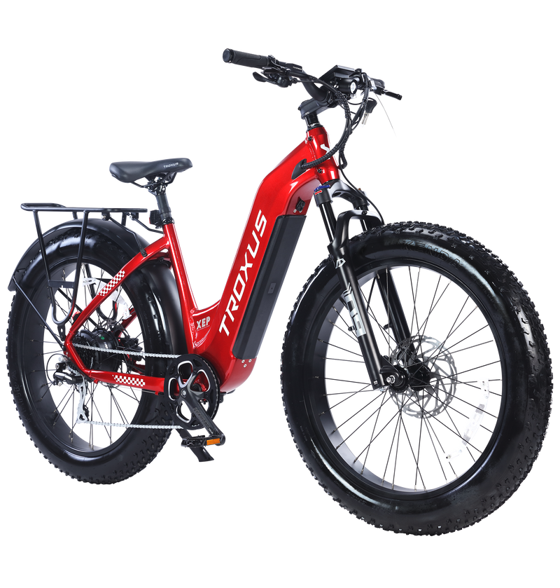 Electric Bike Troxus Explorer Step Thru Red Right Front