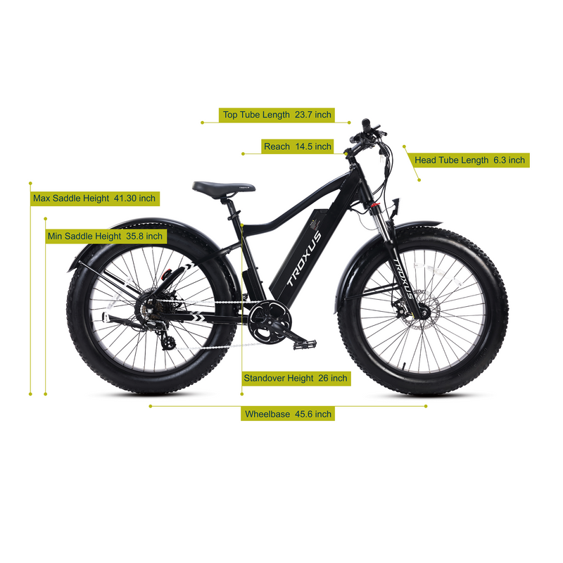 Electric Bike Troxus Vulcanus Dimensons