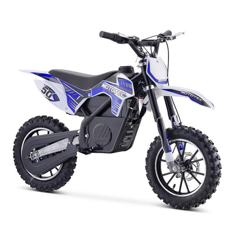 Electric Dirt Mini Bike MotoTec Gazelle Blue Front