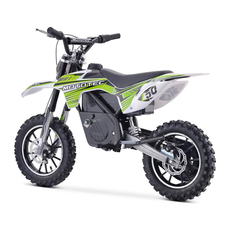 Electric Dirt Mini Bike MotoTec Gazelle Green Rear