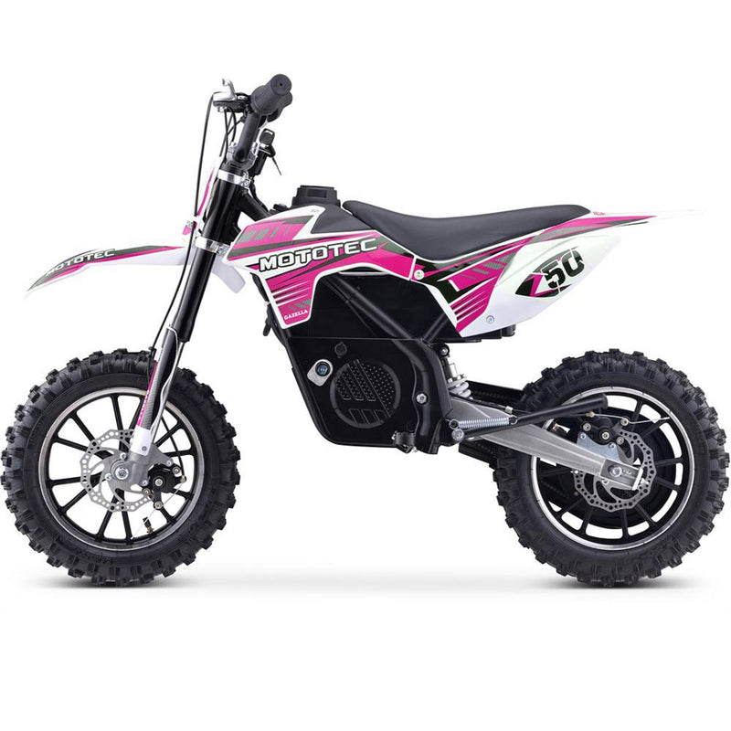 Electric Dirt Mini Bike MotoTec Gazelle Purple Left