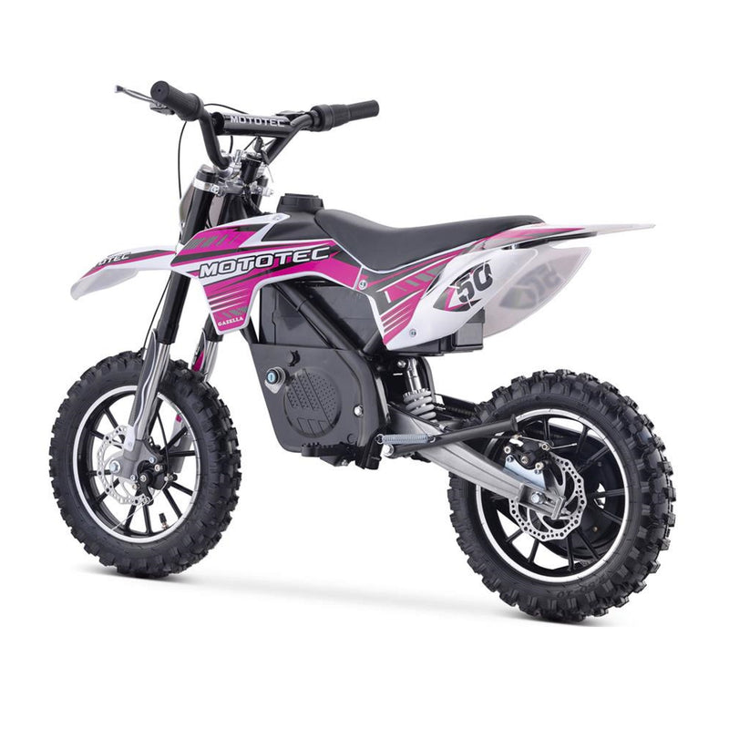 Electric Dirt Mini Bike MotoTec Gazelle Purple Rear