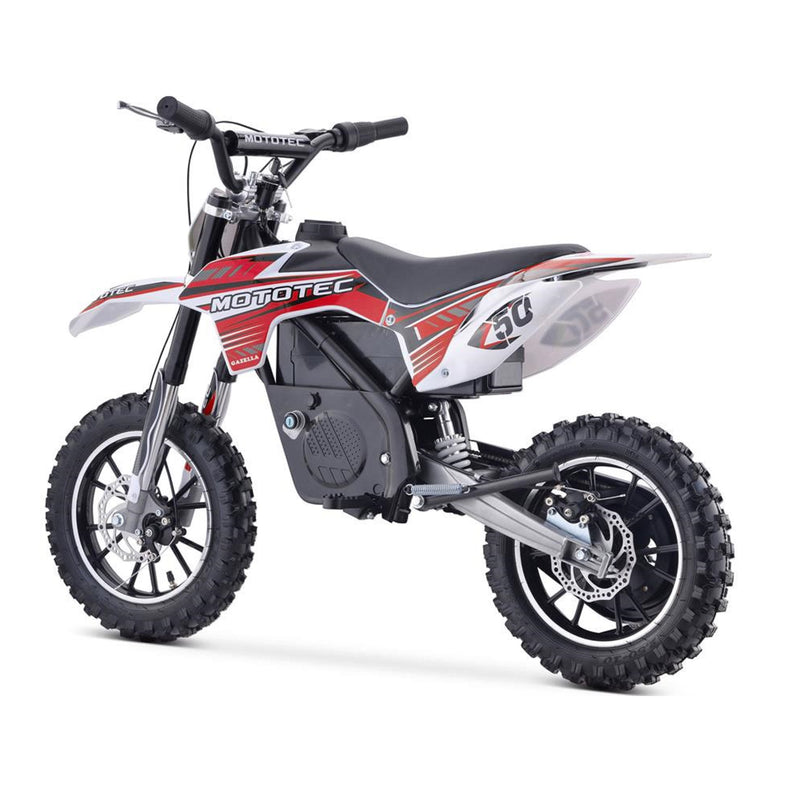 Electric Dirt Mini Bike MotoTec Gazelle Red Rear