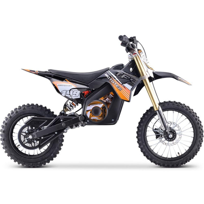 Electric Dirt Mini Bike MotoTec Pro 48V 1500W Orange Main