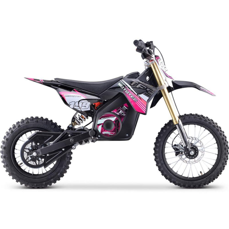 Electric Dirt Mini Bike MotoTec Pro 48V 1500W Pink Main