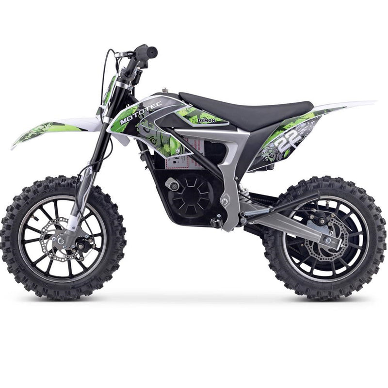 Electric Mini Bke MotoTec Demon Green Left