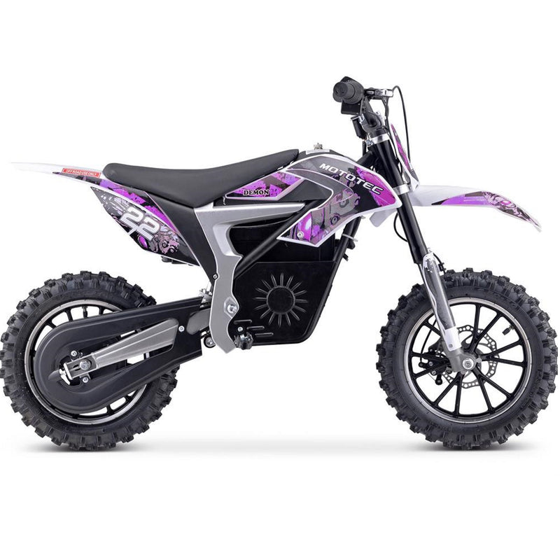 Electric Mini Bike MotoTec Demon Purple Main