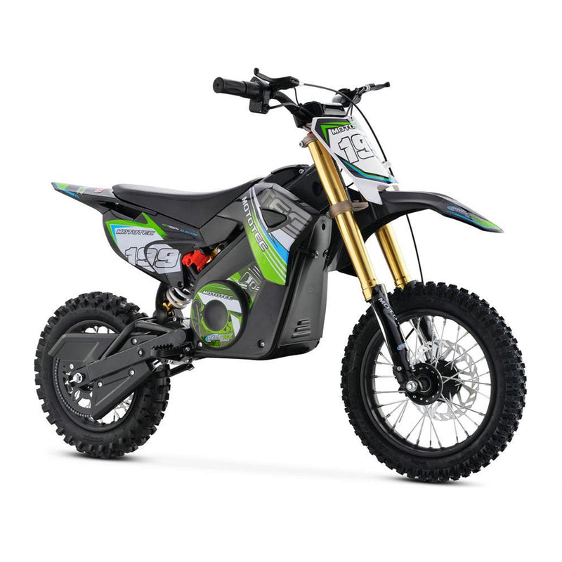 Electric Mini Bike MotoTec Pro 36V 1000W Green Front