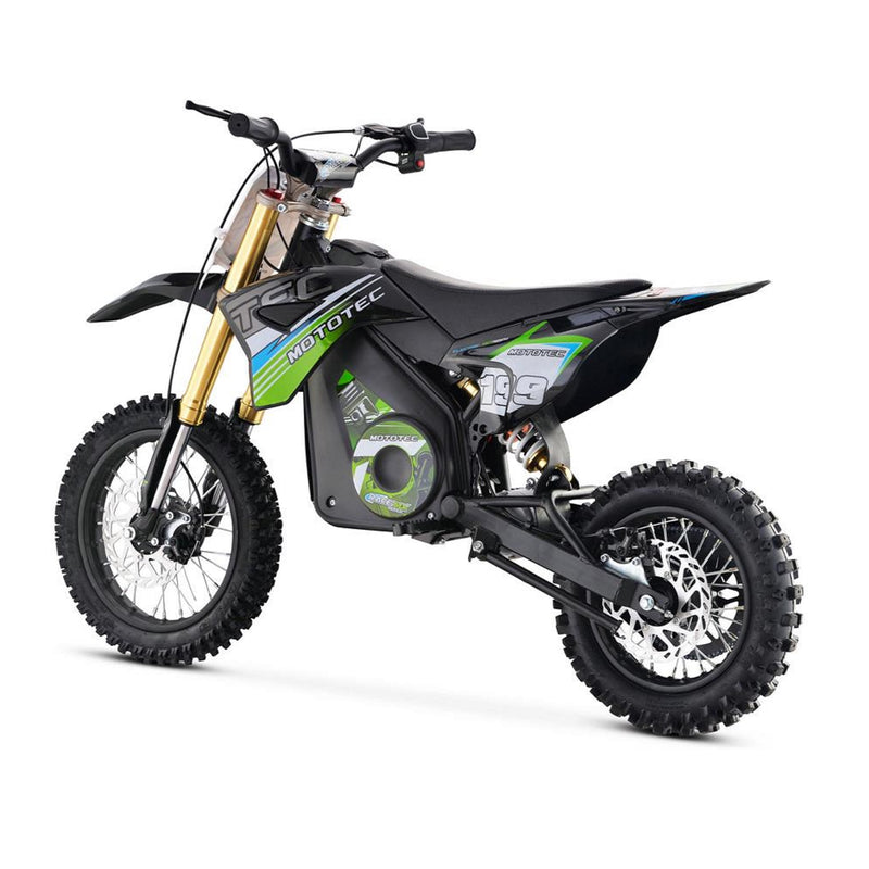 Electric Mini Bike MotoTec Pro 36V 1000W Green Rear