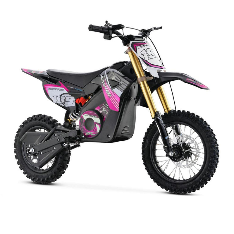 Electric Mini Bike MotoTec Pro 36V 1000W Pink Front