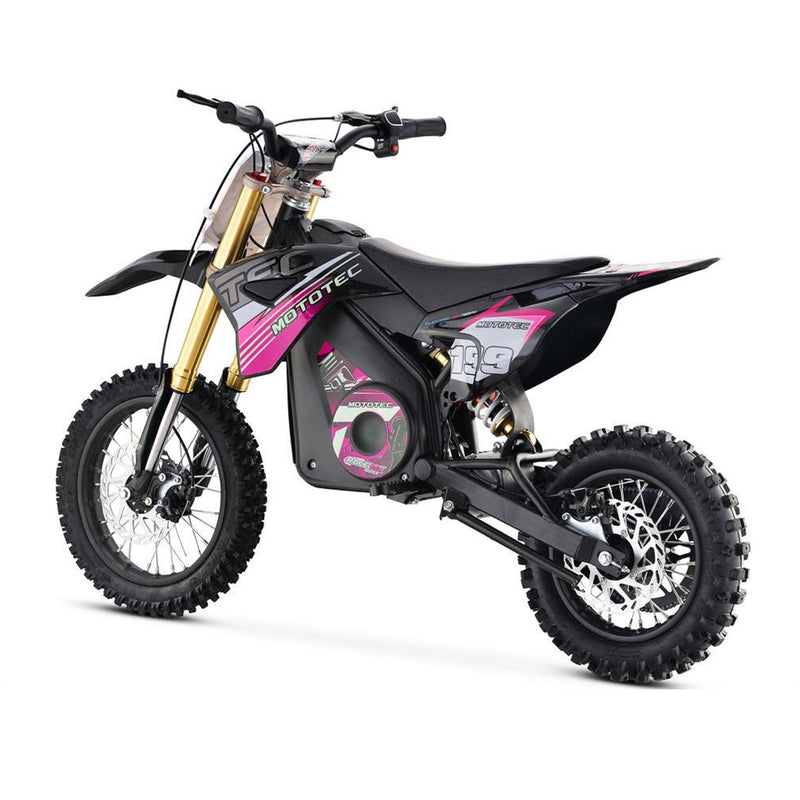 Electric Mini Bike MotoTec Pro 36V 1000W Pink Rear