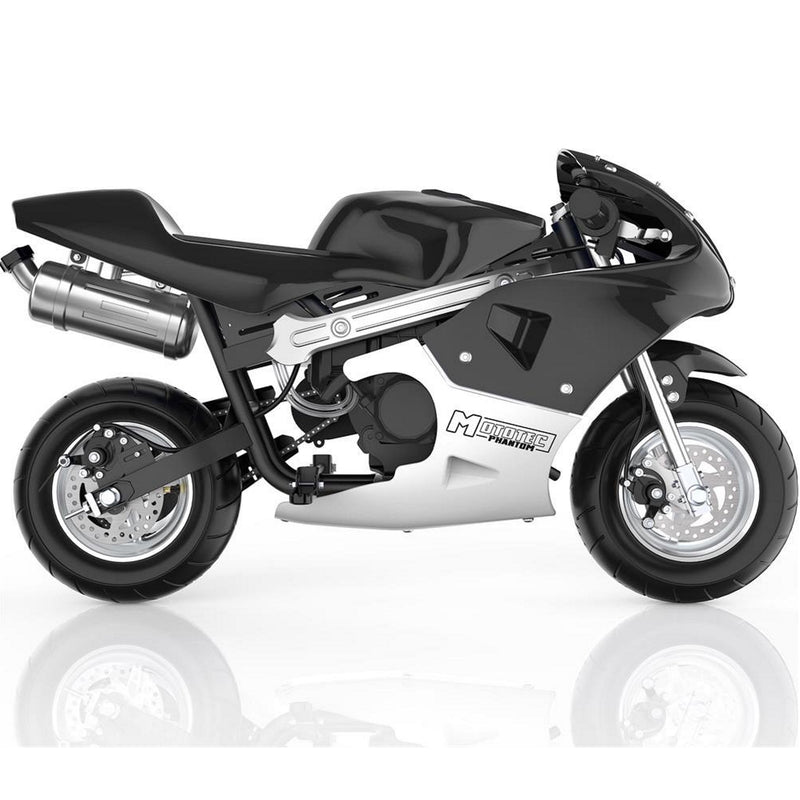 Gas Mini Bike MotoTec Phantom Black Main