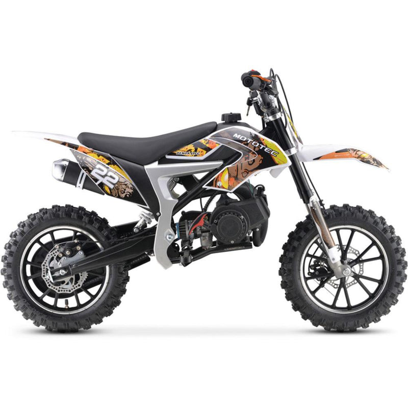 Gas Mini Dirt Bike MotoTec Demon Yellow Main