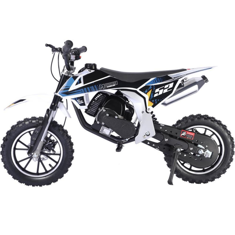 Gas Mini Dirt Bike MotoTec Warrior Black Left