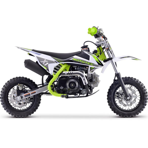 Gas Mini Dirt Bike MotoTec X1 Green Main