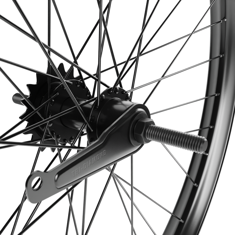 HD Wheels Black Rear Coaster Non-Disc Brake Ready Spokes