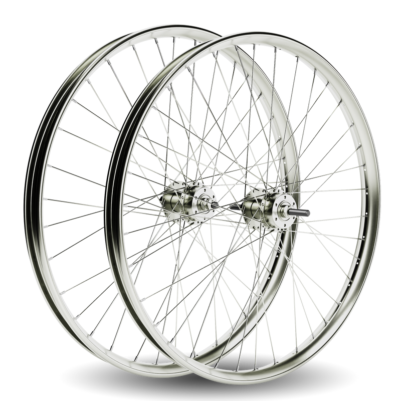 HD Wheels Silver Front Free Disc Brake Ready Bundle