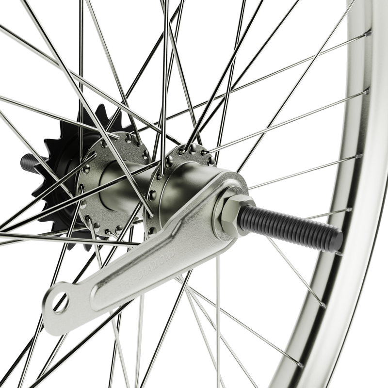 HD Wheels Silver Rear Coaster Spokes